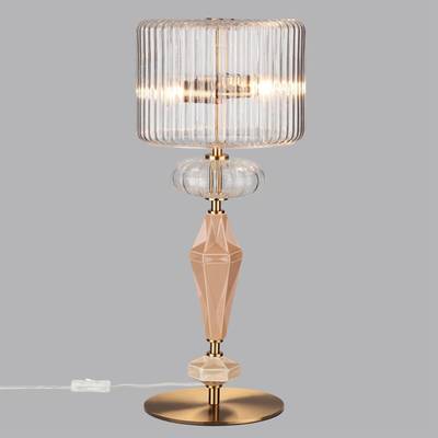 5414/2T MODERN ODL_EX26 античная бронза/терракот/бежевый/металл/керамика Настольная лампа E14 2*40W TERRA