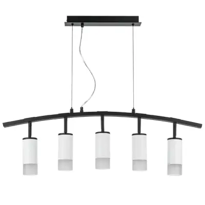 LR7353651 Люстра RULLO 5х50W GU10 ЧЕРНЫЙ/БЕЛЫЙ (571735+214436-5+202431-5)