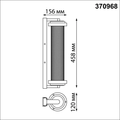 370968 STREET NT24 000 черный Светильник ландшафтный IP54 E27 2*max 25W 220-240V MATRIX