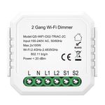 ST9000.500.02CDIM WIFI диммируемое реле 2 канала Белый - -*Max 2x100W - Ra  IP20 L46xW46xH18 230V