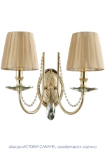 Бра Crystal Lux VICTORIA AP2 GOLD/AMBER 3340/402