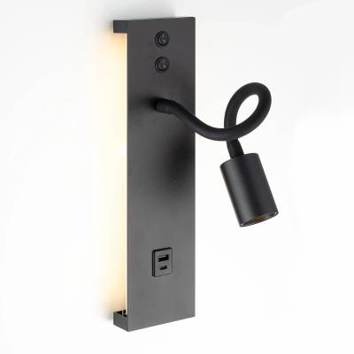 CL704471 Декарт Черный Св-к Настенный с USB