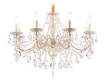 Подвесная люстра с хрусталем TR4945/8 WH/GD/CL белый/золото/прозрачный E14/8 max 40W D715*555