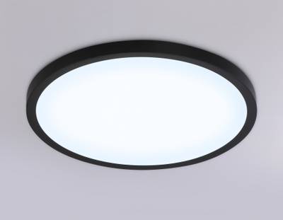Светильник светодиодный ультратонкий FZ1961 BK черный IP54 40W 5000K D470*15 (Без ПДУ)
