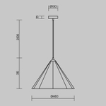 Подвесной светильник Felt Acoustic FR5479PL-01GR, E27х1. TM Maytoni