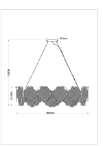 Подвесная люстра ARTE LAMP MALLIKA A4077SP-10GO, 10хE14