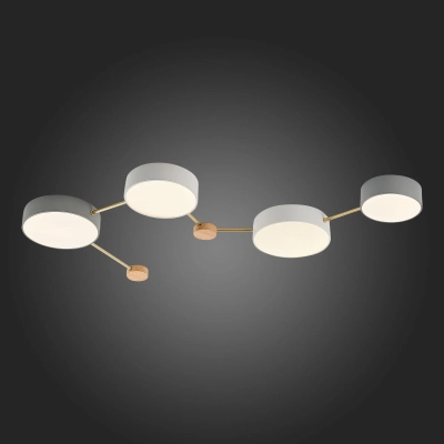SLE600102-04 Светильник потолочный Золотистый, Светлое дерево/Белый, Серый LED 4*16,5W 4000K