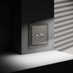 VLS060404 Розетка телевизионная встраиваемая VOLTUM S70 оконечная TV+SAT, (шелк) (ТМ Maytoni)