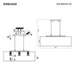 SLE300553-03 Светильник подвесной Никель/Кофейный, Золото E27 3*40W