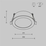 Встраиваемый светильник Orb GX53 12Вт DL130-GX53-B. TM Maytoni