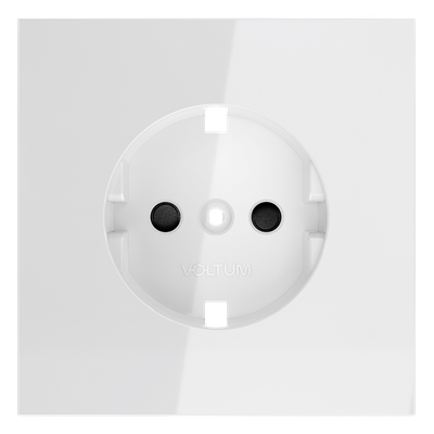 VLS000701 Накладка для розетки с заземлением и защитными шторками, S70 (белый глянцевый). (ТМ Maytoni)