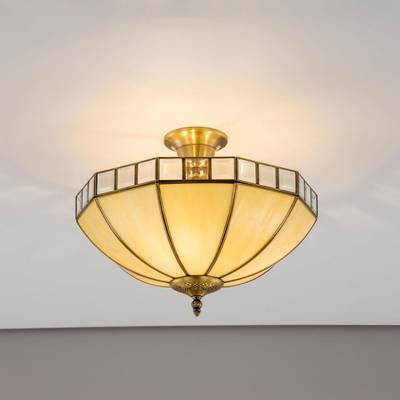 Citilux Шербург-1 CL440141 Люстра витражная потолочная Бронза