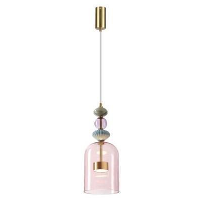 5045/12L L-VISION ODL24 430 античн.бронза/розовый/металл/стекло/керамика Подвес LED 12W 4000К 1400Лм PALLETA