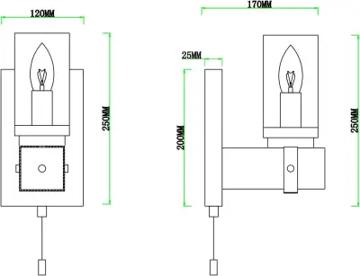 Бра Arte Lamp DALIM A7014AP-1BK, 1хE14