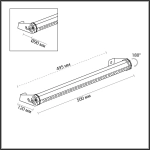 7040/10WL NATURE ODL25 679 черный/металл Фасадный поворотный на 180° светильник IP65 LED 10W 3000K 24° 759Лм AC220-240V GRAZE