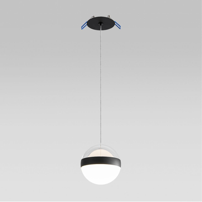 5075/12L L-VISION ODL24 511 черный/прозрачн./молочный/металл/акрил Подвес LED 12W 4000K 600лм RONI