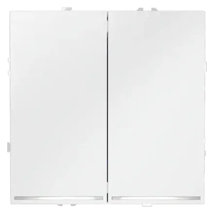 VLS020202 Выключатель встраиваемый VOLTUM S70 двухклавишный с подсветкой 10А, (белый матовый). (ТМ Maytoni)