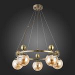 SLE106303-05 Люстра подвесная Бронзовый/Прозрачный, Янтарный E27 5*60W