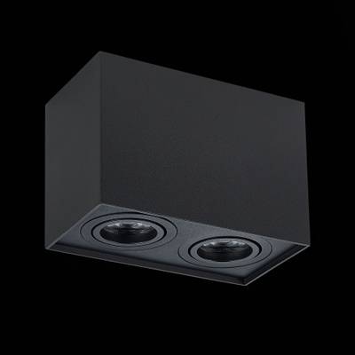 ST109.407.02 Светильник потолочный Мат. черный GU10 2*50W  L181xW100xH123 220V Без ламп
