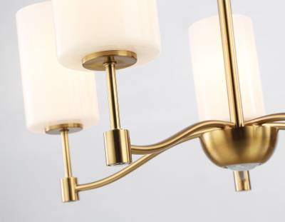 Светильник подвесной LH56051/5 BS/FR латунь/белый матовый E14*5 max 40W D590*950