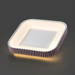 7770/56L AVRA LED SN Светильник металл/белый/мокко LED 56Вт+14Вт 3000-6000K 500х500 IP43 пульт ДУ+подсветка SHARMEL