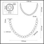 5085/80L L-VISION ODL25 557 золото/прозрачный/металл/акрил Подвес- бусы LED 80W 4000K 4000Лм JEMSTONE