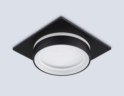 Светильник встраиваемый TN6710 BK черный IP44 GX53 max 15W 105*105*45
