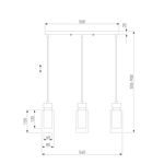 Подвесной светильник со стеклянными плафонами 50115/3 черный, E14х3