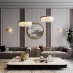 5091/80L L-VISION ODL25 555 золотой/стекло Люстра LED 80W 3700K 6796Лм CLEO