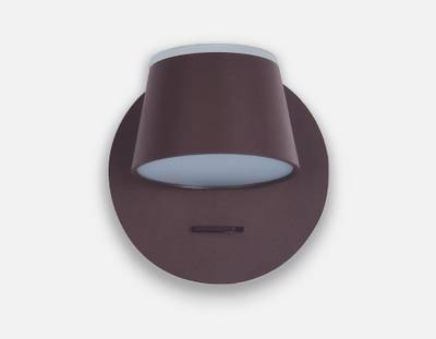 Настенный светодиодный светильник с выключателем FW168 CF/S кофе/песок LED 4200K 10W 120*120*140
