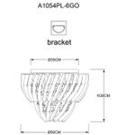 Потолочная люстра Arte Lamp ELLA A1054PL-6GO, 6хE14