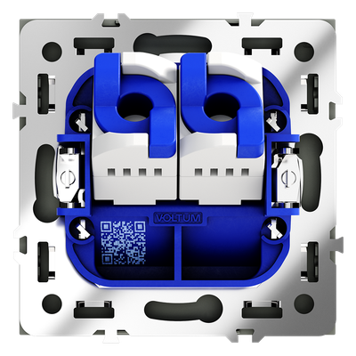 VLS060206 Розетка компьютерная встраиваемая VOLTUM S70 двойная RJ45+RJ45 кат.6, (титан) (ТМ Maytoni)