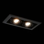 ST250.448.02 Св-к встр. Черный GU10 2*50W  L245xW126xH70 220V Без ламп
