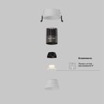 Встраиваемый светильник Dip Hight 4000K 9Вт 9° DL123-10W-4K-W. TM Maytoni