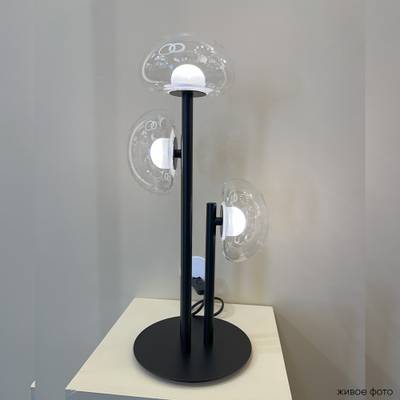 Настольная лампа Crystal Lux BOSQUE LG3 BLACK/TRANSPARENT 0270/503