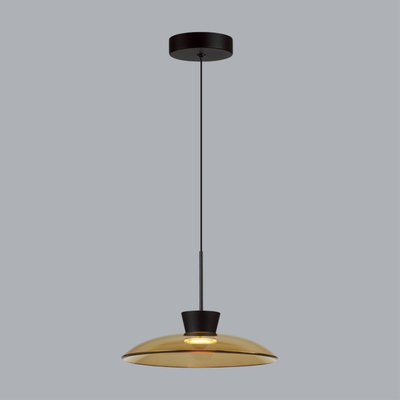 5055/9LA L-VISION ODL24 457 черный/янтарный/металл/стекло Подвес LED 9W 3000К SAUCER