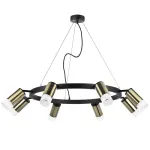 LR0183181 Люстра RULLO 8х50W GU10 ЧЕРНЫЙ/БРОНЗА (571018+214431-8+202431-8)