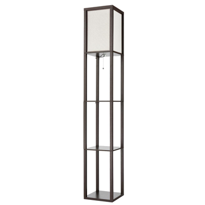 8090/1F COMFI LN26 460 кофейный/белый, дерево/текстиль Торшер Е27 1*60W 220V PRACTIC