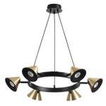 8233/6 COMFI LN25 209 черный/золото, металл Подвесной светильник GU10 LED 6*7W 220V LAMINA