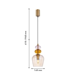 Подвес Vinglas 4339-1P, 1*E27*40W. ТМ F-Promo