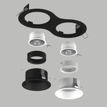 D6270607WBMOD Светильник DOMINO ROUND  под LED модуль/лампу МR16 (214627+214606+214607+214006+214007)