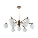 8278/9 MODERNI латунь/белый, металл/стекло Люстра Е14 9*40W 220V CARMELA