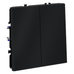VLS020107 Выключатель встраиваемый VOLTUM S70 двухклавишный 10А, (графит) (ТМ Maytoni)