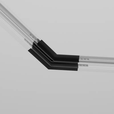 Коннектор угловой 135° Exility встраиваемый под ГКЛ 9,5мм, черный, TRA034CLO-42B. TM Maytoni