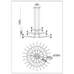 Подвесная люстра Arte lamp EMPIRE A2482SP-84BK, 1хLED