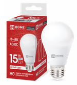 Лампа светодиодная низковольтная LED-MO-PRO 15Вт грушевидная 4000К нейтр. бел. E27 1200лм 12-48В IN HOME 4690612036182
