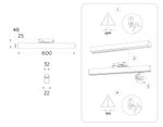 Светильник светодиодный трековый GL6769 WH белый LED 24W 3000K 600*22*48