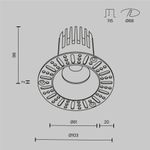 Встраиваемый светильник Dip Hight 3000K 15Вт 50° DL121-15W-3K-TRS-W. TM Maytoni