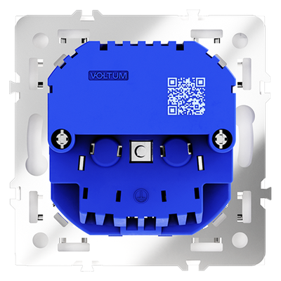 VLS040502 Розетка встраиваемая VOLTUM S70 с заземлением и защитными шторками, 16А, с USB, A+С, (белый матовый) (ТМ Maytoni)
