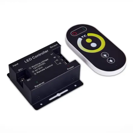 ST9002.400.00MIX Контроллер 2,4 G для светодиодной ленты MIX WHITE, 2-х канальный, DC12-24V; 12А ST-Luce Черный